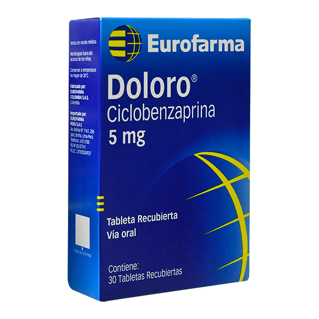 DOLORO 5 MG(CICLOBENZAPRINA) TABLETA