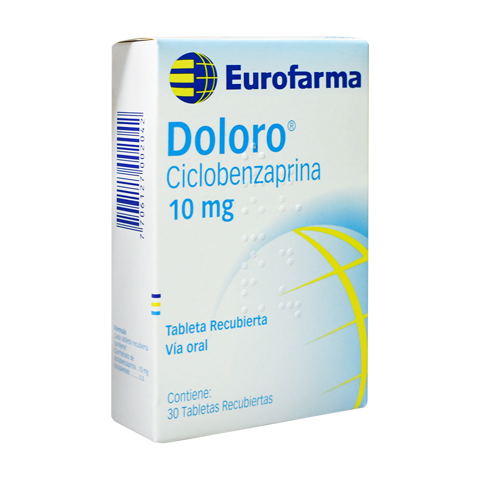 DOLORO 10 MG (CICLOBENZAPRINA) TABLETA
