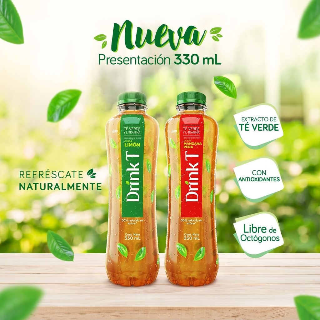 DRINK T (LIMÓN Y MANZANA) 330 ML