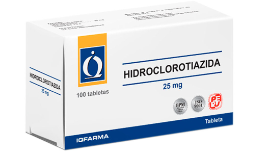 HIDROCLOROTIAZIDA 25MG TABLETA