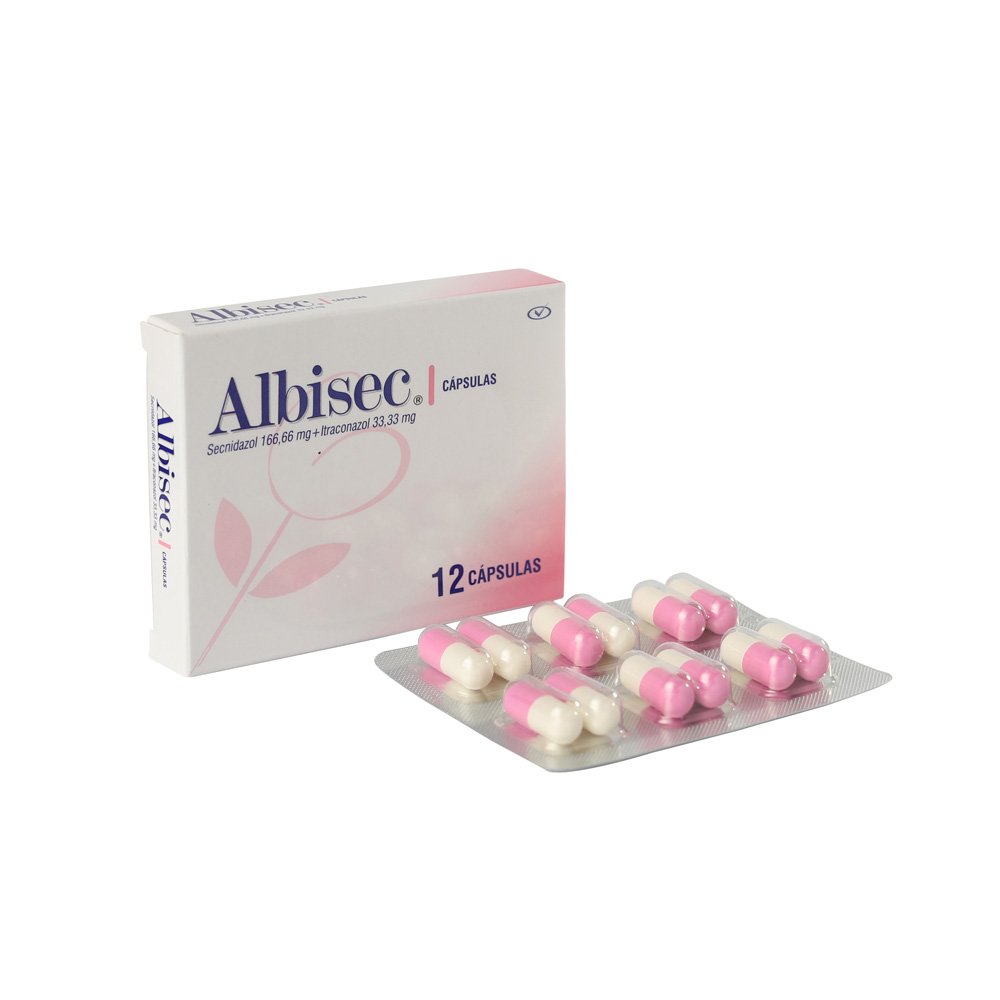 ALBISEC (Secnidazol 166,66 mg + Itraconazol 33,33 mg) CAJA X 12 CÁPSULAS