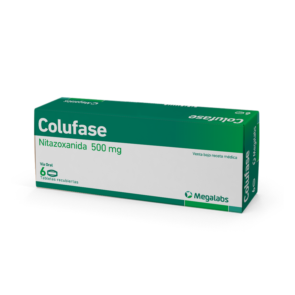 COLUFASE 500MG (NITAZOXANIDA) / CAJA X 6 TABLETAS REC.