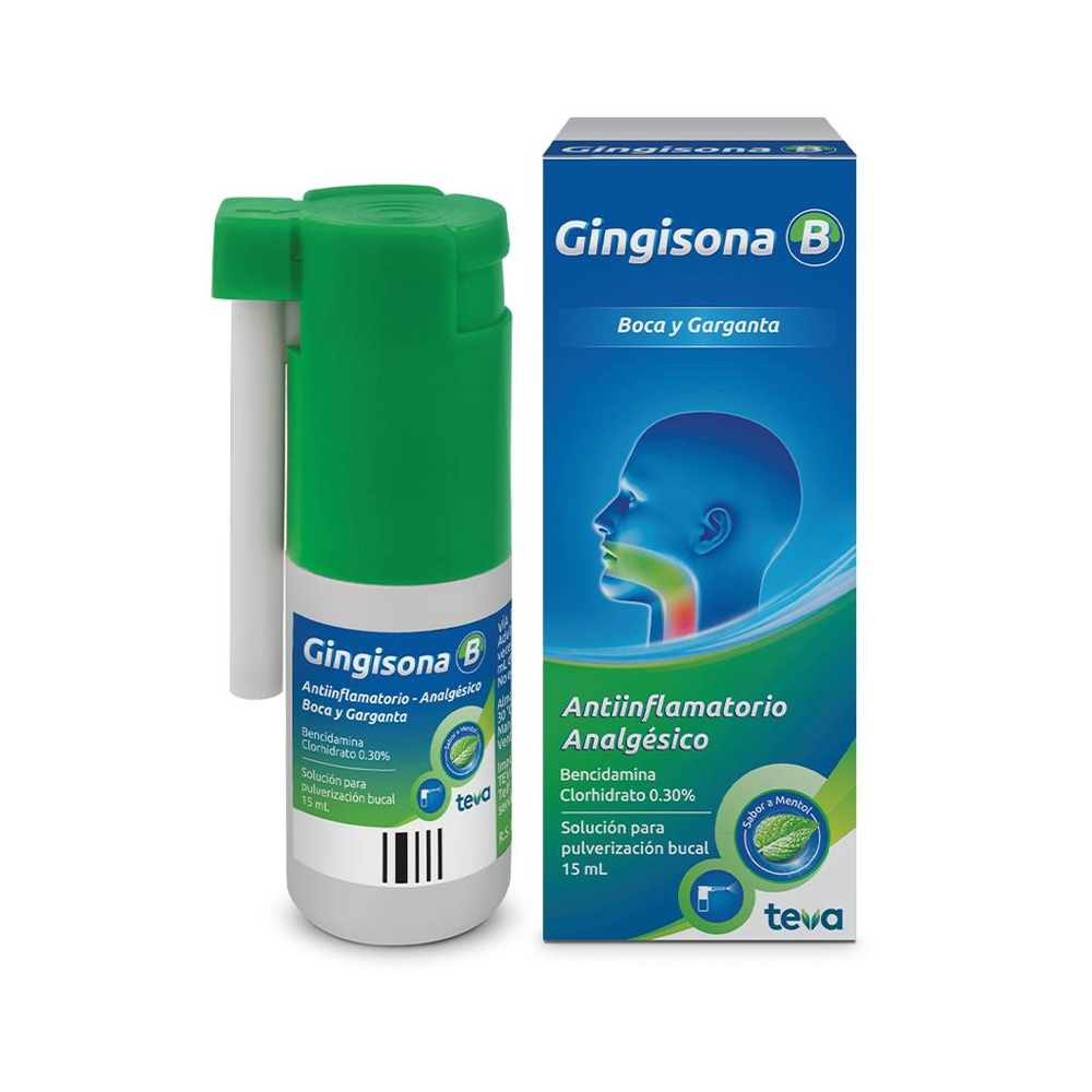 GINGISONA B (SPRAY BOCA Y GARGANTA) FCO X 15 ml