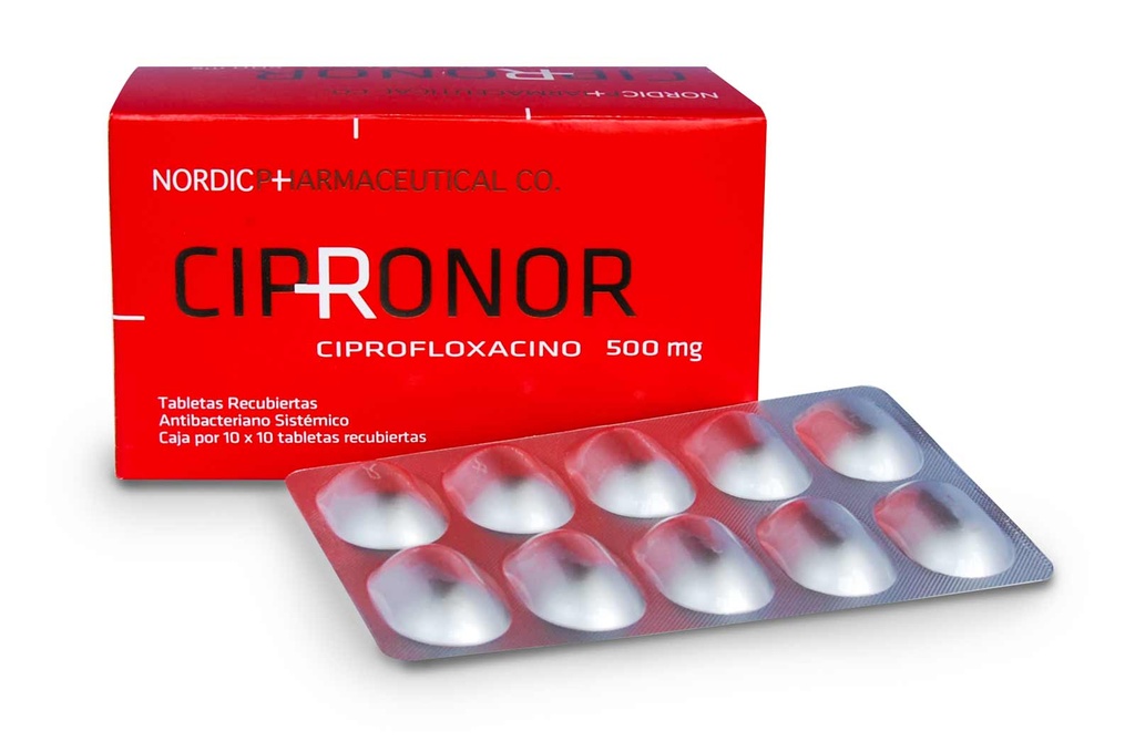 CIPRONOR (CIPROFLOXACINO 500mg)  TABLETA RECUBIERTA