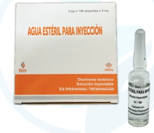 AGUA ESTÉRIL CAJA PARA INYECCION 100 UNID