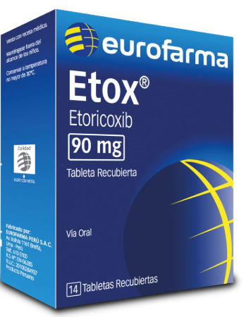 ETOX 90 MG (ETORICOXIB) TABLETA RECUBIERTA