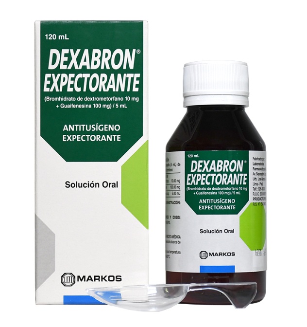 DEXABRON EXPECTORANTE (BROMHIDRATO DE DEXTROMETORFANO 10 MG +GUAIFENESINA 100MG/5ML) FCO 120 ml