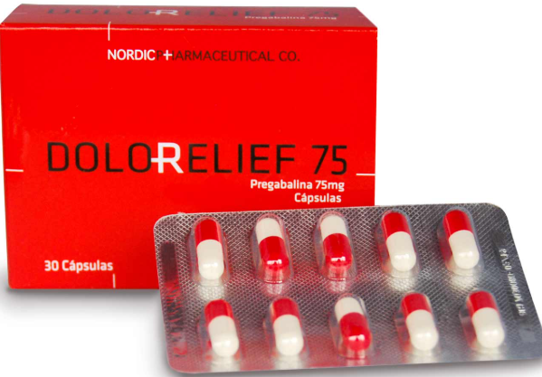 DOLORELIEF (PREGABALINA 75 MG )CÁPSULAS