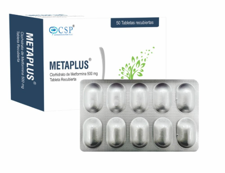 METAPLUS (CLORHIDRATO DE METFORMINA 500 MG) TAB