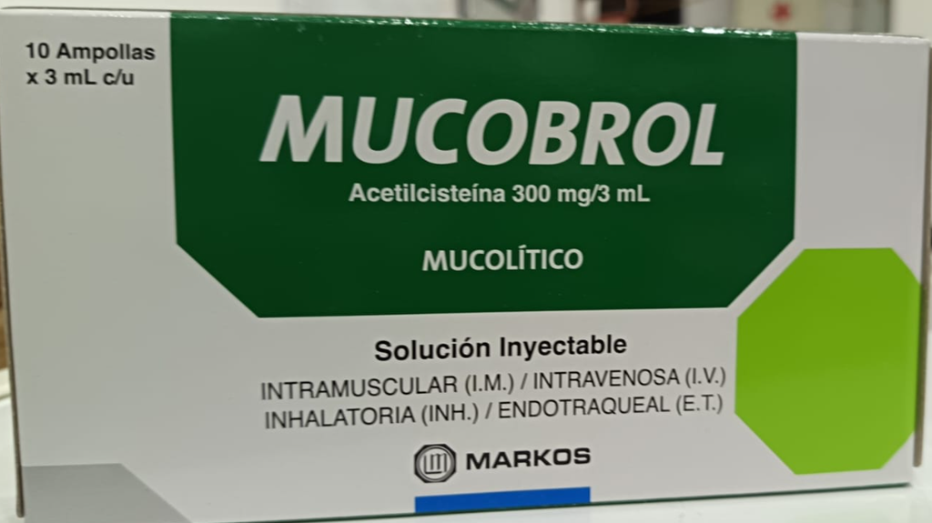 MUCOBROL 300MG/3ML (ACETILCISTEÍNA) AMP