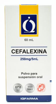 CEFALEXINA 250MG/5ML POLVO SUSP  FCO X 60ML)