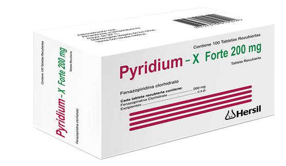 PYRIDIUM -X FORTE 200MG (FENAZOPIRIDINA CLORHIDRATO ) TABLETA