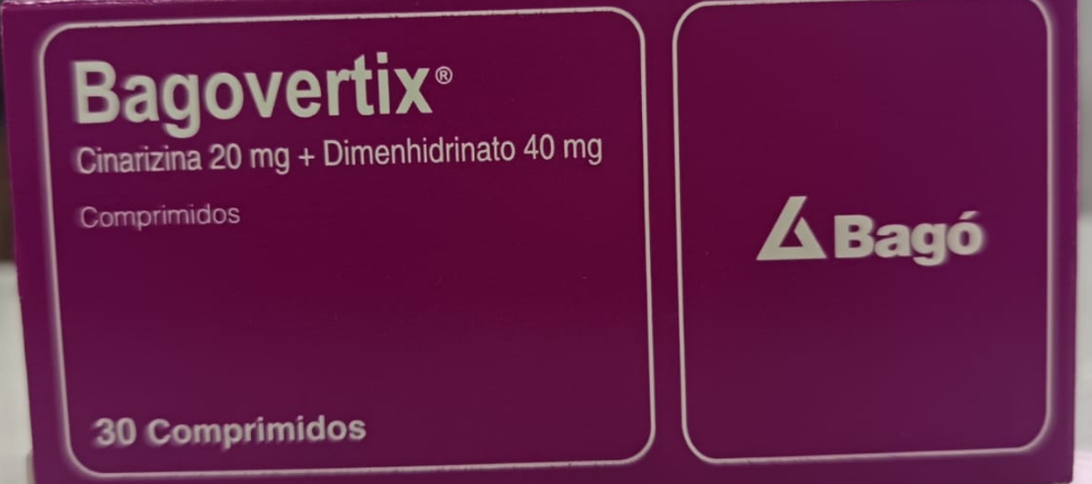 BAGOVERTIX(CINARIZINA20MG+DIMENHIDRINATO40MG)COMPRIMIDOS