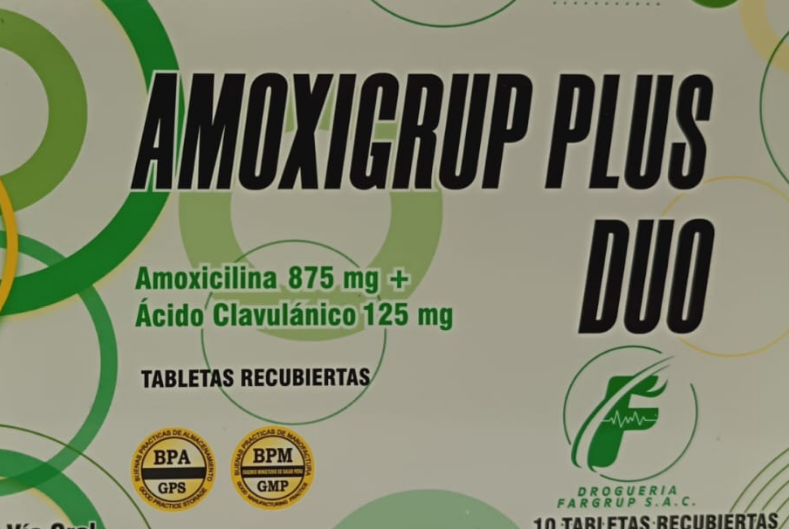 AMOXIGRUP PLUS DUO(AMOXICILINA 875MG+ÁCIDO CLAVULÁNICO 125 MG) COMP