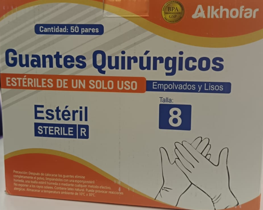 GUANTE QUIRÚRGICO ESTÉRIL N° 8