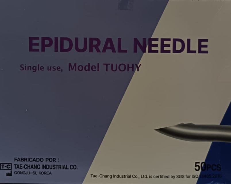 AGUJA ESPINAL EPIDURAL/RAQUIDEA PUNCION LUMBAR 17 G3 1/4