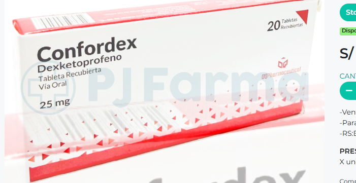 CONFODEX 25 MG (DEXKETOPROFENO )