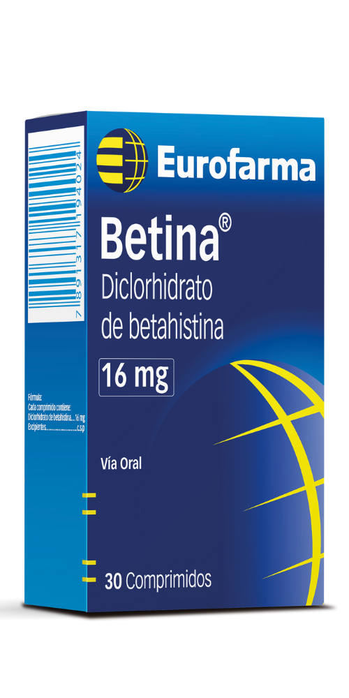 BETINA 16MG (BETAHISTINA DICLORHIDRATO)