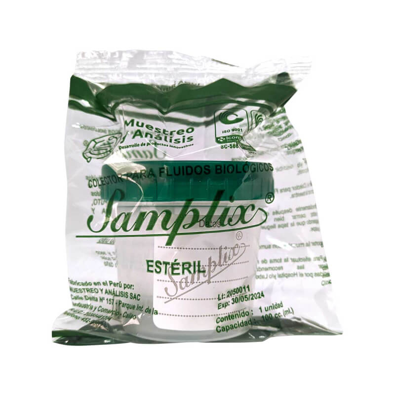 FRASCO ESTÉRIL DE 100ML (VERDE)