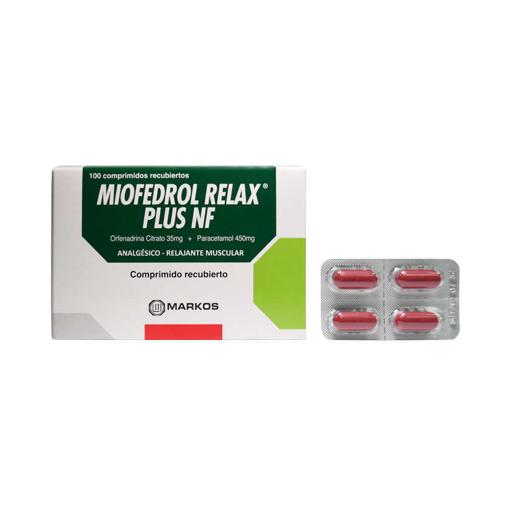 MIOFEDROL RELAX PLUS (ORFENADRINA +PARACETAMOL) - TABLETA