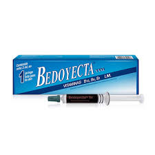 BEDOYECTA TRI(100mg B1, 50 mg B6,10 000mcgB12) SOL. INY 2 ML IM