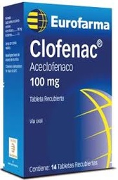 [EUROFARMA] CLOFENAC ( ACECLOFENACO) 100 MG X 14 TABLETA