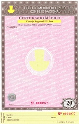 FORMATO CERTIFICADO MÉDICO
