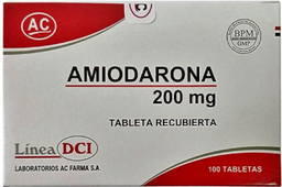 [EN00524] AMIODARONA 200MG TABLETA