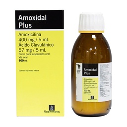 [MEGALABS] AMOXIDAL PLUS  (AMOXICILINA+ACIDO CLAVULÁNICO 400MG+57MG/5ML) 100 ML