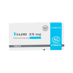 [EN02874] TIAZID 25 MG (HIDROCLOROTIAZIDA) CAJA X 30 TABLETAS
