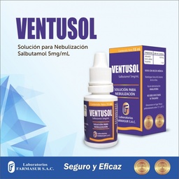 [FARMASUR] VENTUSOL (SALBUTAMOL 5MG/ML) GOTAS 15ML