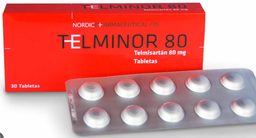 [NORDIC PHARMACEUTICAL] TELMINOR 80 MG (TELMISARTÁN) TABLETA RECUBIERTA.