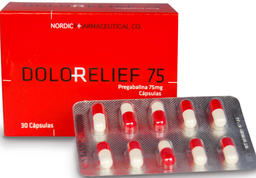 [NORDIC PHARMACEUTICAL] DOLORELIEF (PREGABALINA 75 MG )CÁPSULAS