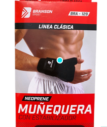 [BRANSON] .MUÑEQUERA CON FERULA BILATERAL BRA129 T/L NEGRO