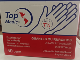 [TOP MEDIC] GUANTE QUIRÚRGICO ESTÉRIL N° 7 1/2