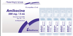 [EN-02882] AMIKACINA  500MG/2ML (AMP) VIA IM. -IV.