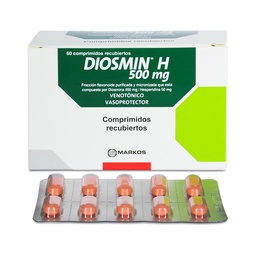 [MARKOS/MARCA] DIOSMIN H 500MG (DIOSMINA 450 MG+HESPERIDINA 50 MG) COMPRIMIDO REC.