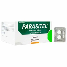 [MARKOS/MARCA] PARASITEL 200MG (ALBENDAZOL) TABLETAS